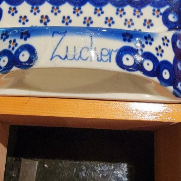 French Kitchen Porcelain & Wooden Wall Shelf Kitchen Apothecary Cabinet - Picture 8 of 15